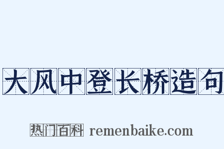 大风中登长桥造句是什么意思的图片